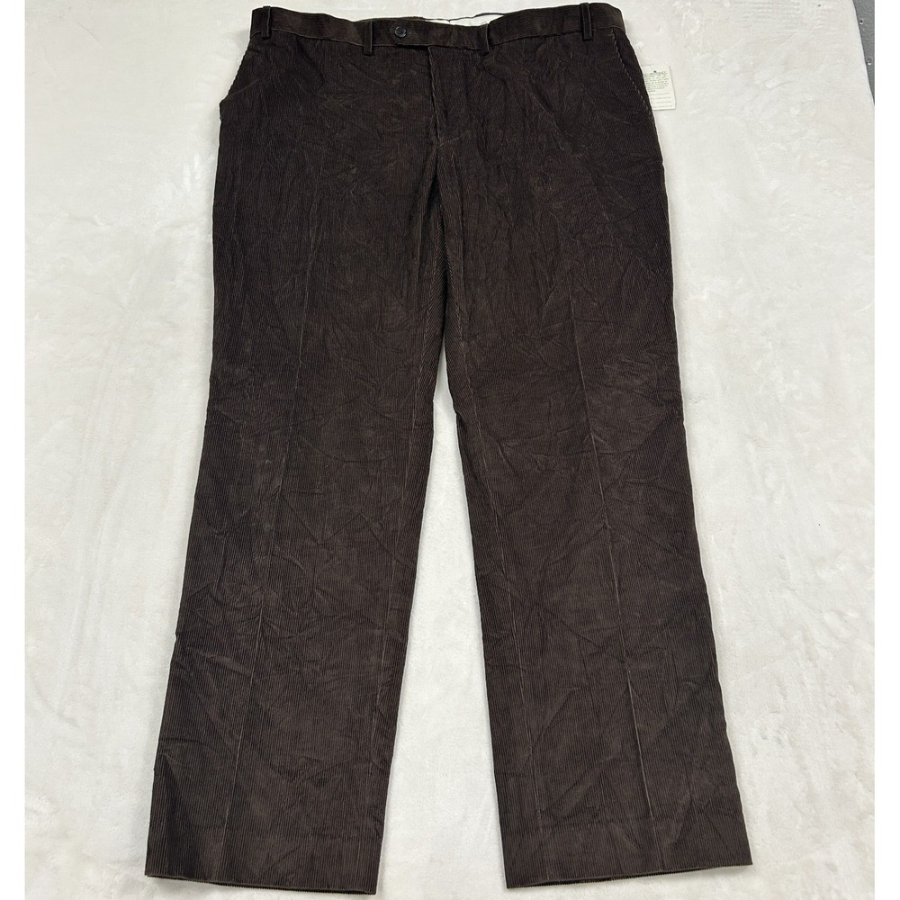 Lauren Ralph Lauren Corduroy Pants Mens 40x30 Dark Brown Flat Front DWHRKKX0164